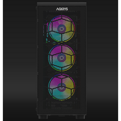 Carcasa Aqirys Naos Pro Mid Tower,  3x bays 3.5", 2x bays 2.5", panou lateral tempered glass, 4 ventilatoare incluse, 12 ventilatoare compatibile