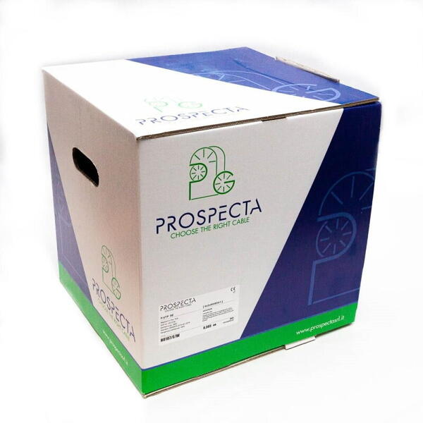 PROSPECTA Cablu FTP CAT 5E 4x2xAWG24, cupru 100%, cod: H0107/E/W, pentru retelistica (pana la 100MHz), numar perechi: 4 twisted, ecranare: folie aluminiu laminata, diametrul conductorului: 0.51mm, material PVC, culoare gri, diametru exterior 5.8mm, Conductor Loop R