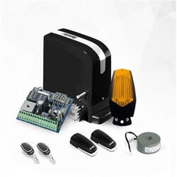 Kit automatizare poarta culisanta Motorline BRAVO500, 500 Kg, 7 m; Putere: 120W; Alimentare: 230 Vac 50 Hz; Rotatii motor: 55 RPM; Greutate maxima suportata: 500 Kg; Distanta actionare: 25 m; Viteza: 0.16 m/s; Protectie termica: 120°C; Grad de protectie: