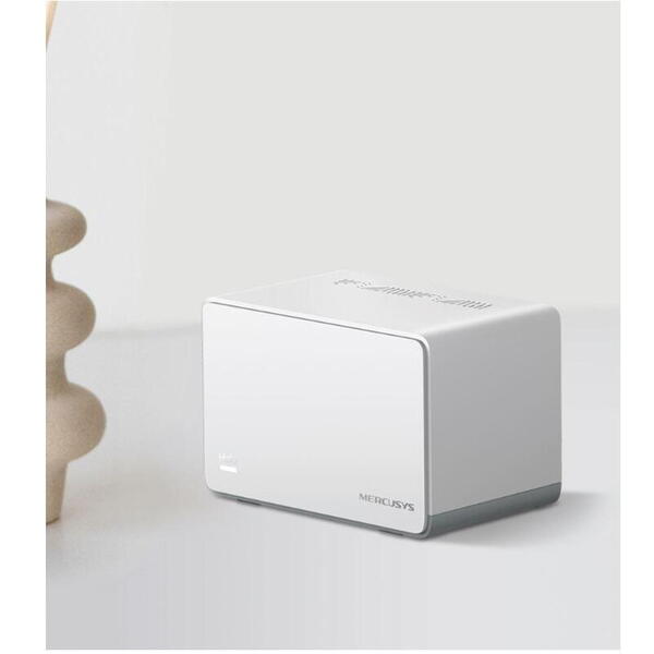 Mercusys AX1800 Whole Home Wi-Fi system HALO H70X(2-PACK),wi-fi 6 Dual-Band, Standarde Wireless: IEEE 802.11ax/ac/n/a 5 GHz, IEEE 802.11ax/n/b/g 2.4 GHz, viteza wireless: 1201 Mbps on 5 GHz, 574 Mbps on 2.4 GHz, Securitate wireless:  WPA-PSK/WPA2-PSK/WPA3