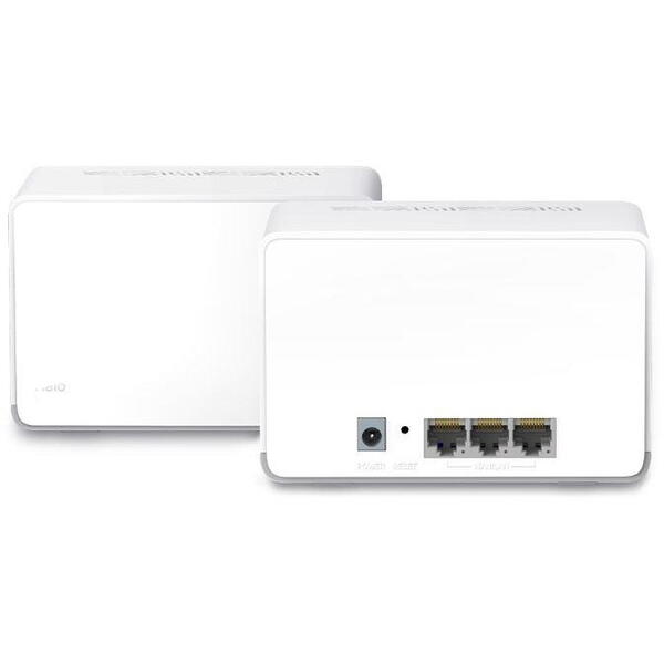 Mercusys AX1800 Whole Home Wi-Fi system HALO H70X(2-PACK),wi-fi 6 Dual-Band, Standarde Wireless: IEEE 802.11ax/ac/n/a 5 GHz, IEEE 802.11ax/n/b/g 2.4 GHz, viteza wireless: 1201 Mbps on 5 GHz, 574 Mbps on 2.4 GHz, Securitate wireless:  WPA-PSK/WPA2-PSK/WPA3