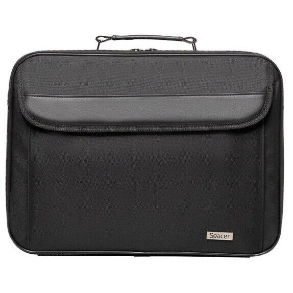 GEANTA LAPTOP SPACER SPM7939 16", 1 compartiment, buzunar frontal, buzunal dorsal cu velcro, waterproof, nylon, negru