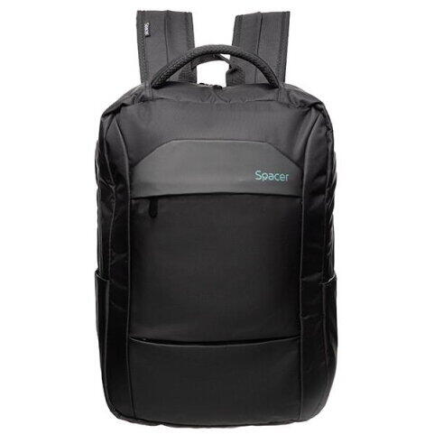 RUCSAC LAPTOP SPACER SPB-DANDY 15.6", 1 compartiment, 2x buzunar frontal, 2x buzunar lateral, waterproof, poliester, negru