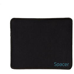 MOUSE PAD SPACER SP-PAD-S, cauciuc si material textil, cusut pe margine, 220x180x2mm, negru