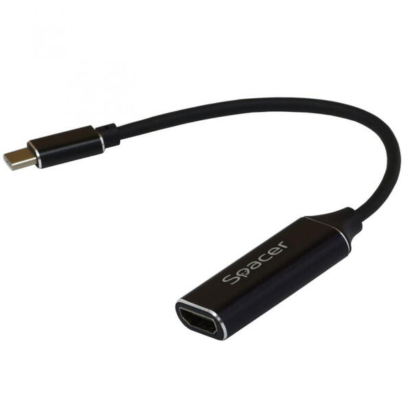 CABLU SPACER USB 3.1 TIP-C (T) LA HDMI (T) 15CM,  rezolutie maxim 4k@ 30Hz, negru