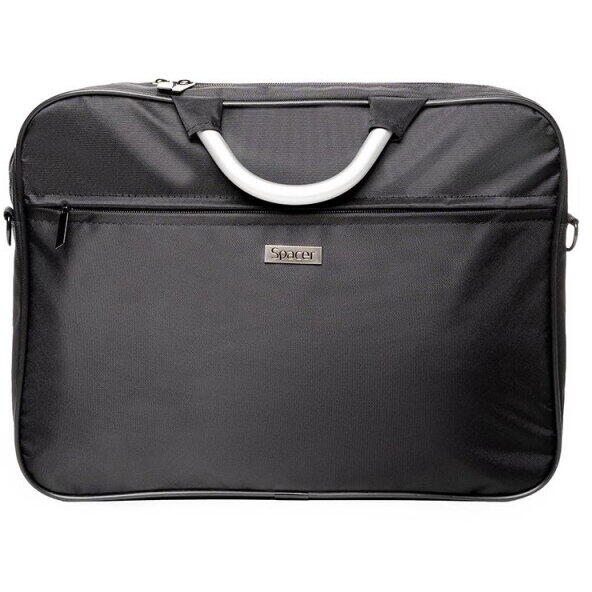 GEANTA LAPTOP SPACER SPSB-AXEL-BK 15.6", 1x compartiment buzunar frontal, manere aluminiu, waterproof, nylon, negru