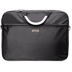 GEANTA LAPTOP SPACER SPSB-AXEL-BK 15.6", 1x compartiment buzunar frontal, manere aluminiu, waterproof, nylon, negru