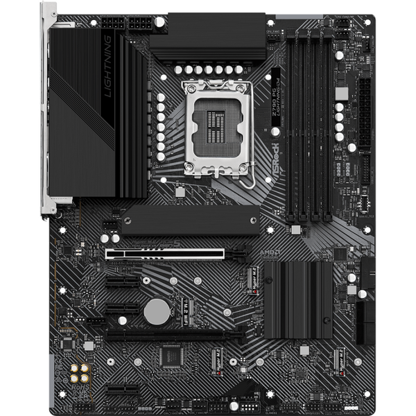 Placa de baza Asrock Z790 PG LIGHTNING LGA 1700, 4x DDR4, 1x HDMI 2.1, 1x eDP 1.4, 2x PCIe x16, 3x PCIe 3.0 x1, 3x M.2, 4x SATA, 2.5 Gigabit LAN, ATX