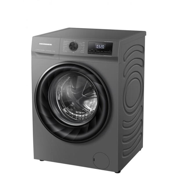 Masina de spalat rufe Heinner HWM-H9014INVTA+++, 9 kg, 1400 rpm, Clasa A, Motor Inverter, Display digital, Blocare acces copii, Gri