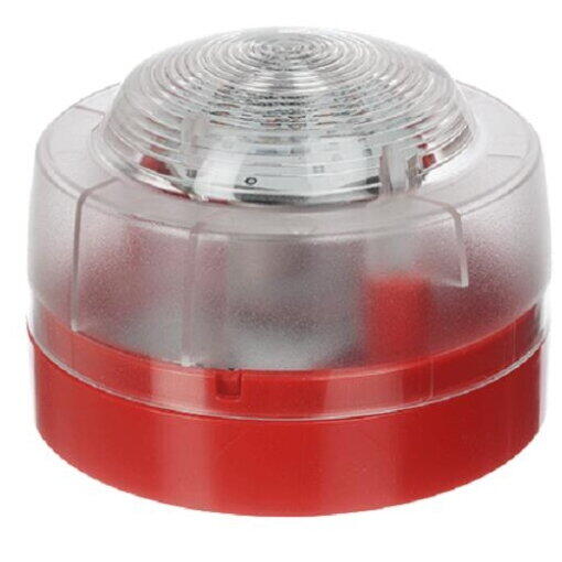 MORLEY Honeywell Flash cu lentila transparenta;Tensiune de operare: 12 - 29 V DC; Consum: 26 mA @ 29 V dc; Rata flash: 0.5 Hz; Culoare LED: alb; Lentila: PC transparenta; Carcasa: PC-ABS rosu; Grad protectie: IP21C; Certificare: EN54-23; Temperatura de functiona
