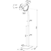 Neomounts by Newstar FL15-625BL1 tablet floor stand  General Min. screen size* : 7,9 inch Max. screen size* : 11 inch Max. weight : 1 kg Screens : 1  Functionality Type : Tilt, Rotate  Tilt (degrees) : +20°, -110°  Rotate (degrees) : 360°  Height : 123,8