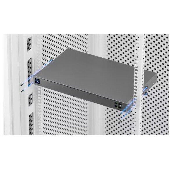 Ubiquiti UniFi Next-Generation Security Gateway UXG-PRO, interfata:1 x 1 GbE RJ45 port, 1 x 10G SFP+ port, Procesor: Quad-core ARM® Cortex®-A57 at 1.7 GHz, Memorie RAM: 2 GB DDR4, 1.3" touchscreen, Consum maxim: 30W.