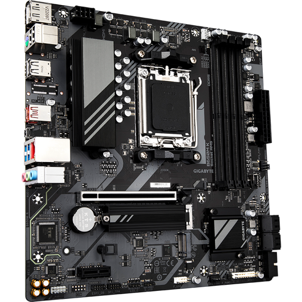 Placa de baza Gigabyte B650M K AM5, 4x DDR5, 1x DisplayPort, 1x HDMI, 1x PCIe x16, 1x PCIe x1, 2x M.2, 4x SATA 6Gbps, LAN 2.5Gbps, mATX