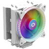 AQIRYS CPU Cooler URANUS White ARGB PWM  TECHNICAL DATA Socket Compatibility: Intel: LGA 115x/ 1200/ 1700; AMD: AM4 TDP: up to 200W Heatsink Installation: with Backplate Heatsink Dimensions: 155 x 125 x 81 mm (with fan) Heatsink Material: Aluminum Heat Pipes: 4x
