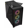 Carcasa Corsair iCUE 4000D RGB Airflow Mid Tower ATX, 3 ventilatoare incluse 120mm, 2x 3.5" drive bays, 2x 2.5" drive bays, dimensiune 466x453x230mm, negru