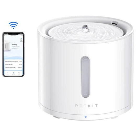 Fantana de apa automata PETKIT Eversweet Solo 2 Smart Pet Drinking Fountain, 2l, Filtru in 3 straturi, Bluetooth