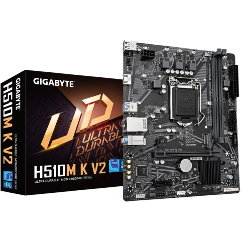 Placa de baza GIGABYTE H510M K V2 LGA1200, 2x DDR4, 1x HDMI,1x Pci Express x16, 1x Pci Express x1,1x M.2, 2x Sata 6 Gbps, LAN 1 Gbps, M ATX