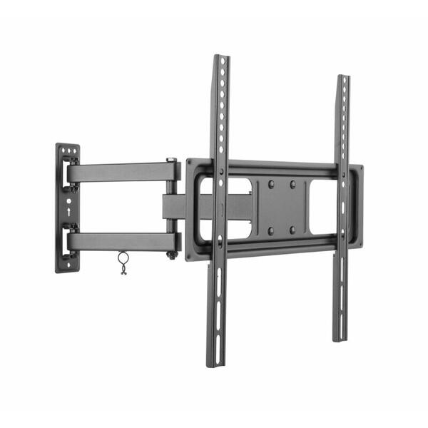 Suport de perete Akai cu inclinatie +10/-15°, diagonala display 32"-55", VESA min. 75x75, VESA max. 400x400, suporta pana la 35kg, distanta fata de perete max 427mm, negru