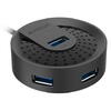 HUB extern A4TECH, porturi USB-A: USB 3.0 x 4, conectare prin USB, cablu 1.0 m, negru