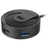HUB extern A4TECH, porturi USB-A: USB 3.0 x 4, conectare prin USB, cablu 1.0 m, negru