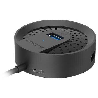 HUB extern A4TECH, porturi USB-A: USB 3.0 x 4, conectare prin USB, cablu 1.0 m, negru
