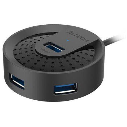 HUB extern A4TECH, porturi USB-A: USB 3.0 x 4, conectare prin USB, cablu 1.0 m, negru