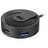 HUB extern A4TECH, porturi USB-A: USB 3.0 x 4, conectare prin USB-C , cablu 0.50 m, negru