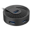 HUB extern A4TECH, porturi USB-A: USB 3.0 x 4, conectare prin USB-C , cablu 0.50 m, negru