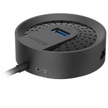 HUB extern A4TECH, porturi USB-A: USB 3.0 x 4, conectare prin USB-C , cablu 0.50 m, negru