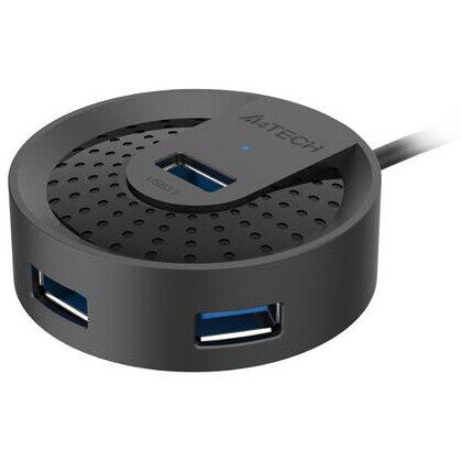 HUB extern A4TECH, porturi USB-A: USB 3.0 x 4, conectare prin USB-C , cablu 0.50 m, negru