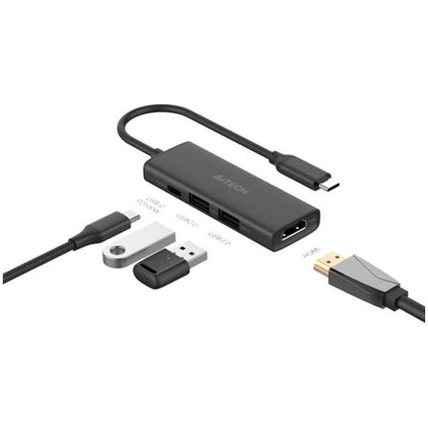 DOCKING Station A4tech universal, 4-in-1, 0.15 m, gri