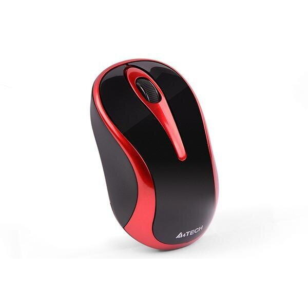 Mouse A4tech, wireless, 1000 dpi, butoane/scroll 3/1, negru/rosu