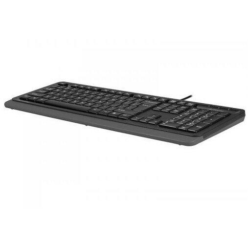 Tastatura A4TECH, cu fir, 104 taste format standard, USB, negru & gri