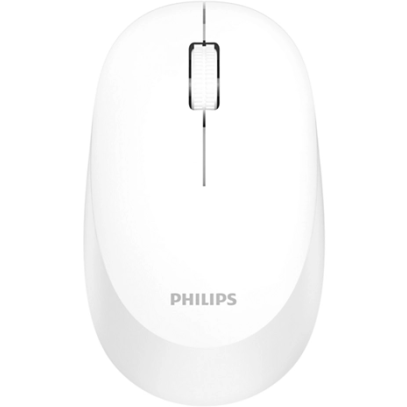 Mouse Philips SPK7307WL, wireless, 2.4GHz, optic, 3 butoane, 1600 DPI, silent, ambidextru, alb