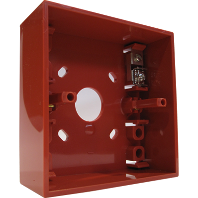 Honeywell Baza pentru montaj aparent buton Morley-IAS, culoare rosie; Dimensiuni: 87x93x32mm; Greutate: 0.080g
