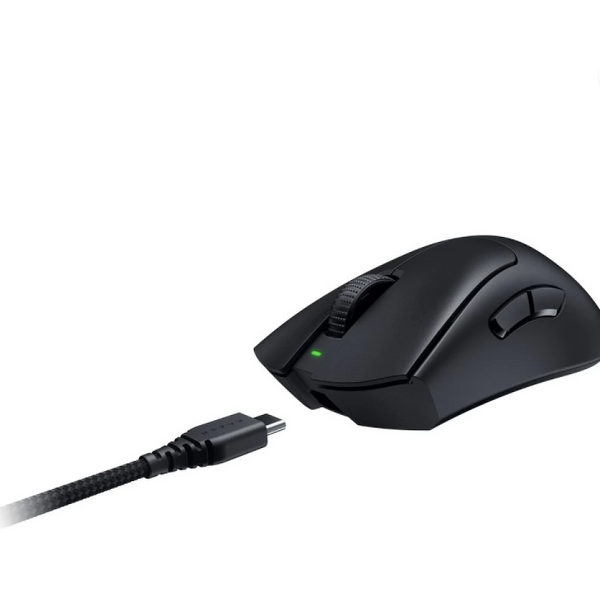 Mouse Razer DeathAdder V3 HyperSpeed EU, rezolutie 26000 DPI, senzor Focus X Optical, 8 butoane programabile, durata de viata baterie pana la 100 de ore in 1000 Hz si pana la 20 de ore in 8000 Hz, negru