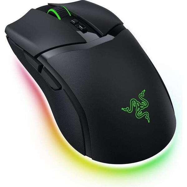 Mouse Razer Cobra Pro wireless, rezolutie 30000 dpi autonomie baterie pana la 100h (1000Hz), pana la 30h (4000Hz*), pana la 170h (Bluetooth), alb