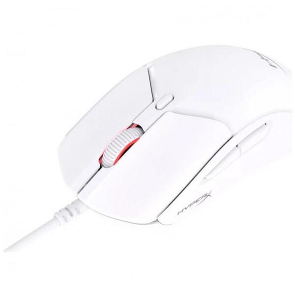 HP Mouse gaming wireless HyperX Pulsefire Haste 2 Mini, timp de raspuns8000 Hz @ 0,125 ms, rezolutie: 26000 DPI, iluminare RGB, durata de viata baterie pana la 100 ore, alb