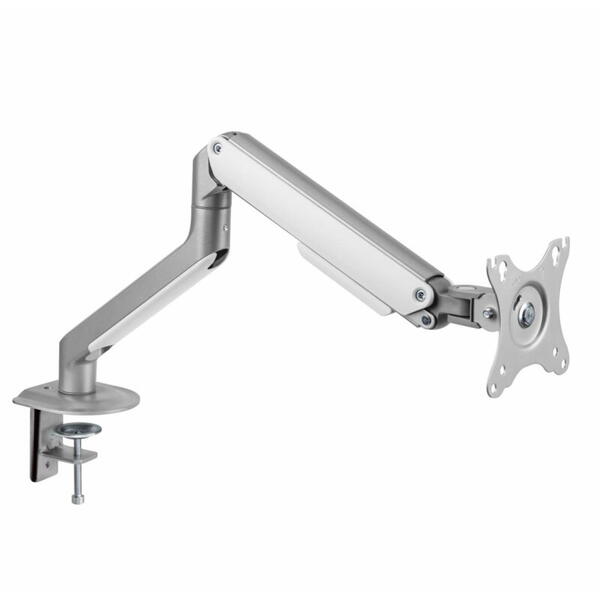 Suport monitor Serioux MM63-C012, compatibilitate  dimensiune ecran 17"-32", greutate maximă suportata: (per ecran): 2~9kg, VESA: 75x75, 100x100, inclinare: +55°~-55°, pivotare: +90°~-90°, rotația ecranului: + 180°~-180°, instalare: clemă, grommet, grosim