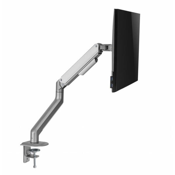 Suport monitor Serioux MM63-C012, compatibilitate  dimensiune ecran 17"-32", greutate maximă suportata: (per ecran): 2~9kg, VESA: 75x75, 100x100, inclinare: +55°~-55°, pivotare: +90°~-90°, rotația ecranului: + 180°~-180°, instalare: clemă, grommet, grosim