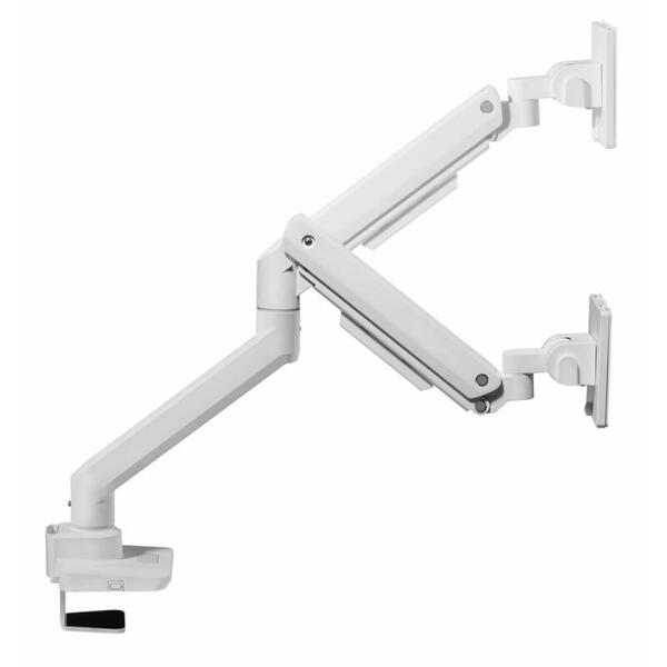 Suport monitor Serioux MM69-C012, compatibilitate  dimensiune ecran 17"-49", greutate maximă suportata: (per ecran): 2~20 kg,  VESA: 75x75, 100x100, inclinare: +50°~-20°, pivotare: +90°~-90°, rotația ecranului: + 180°~-180°, instalare: clemă, grommet, gro