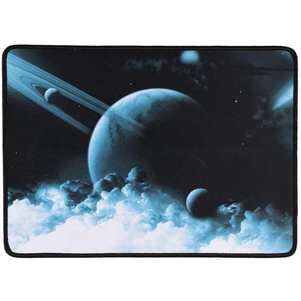 Mousepad Spacer gaming, cauciuc si material textil, 350 x 250 x 3 mm, imagine