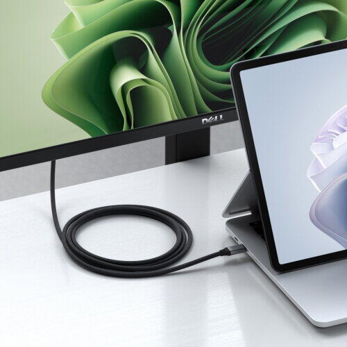 Satechi USB-C To HDMI 2.1 8K Cable (Mac Devices up to 4K/60Hz, 8K/60Hz, 4K 60Hz/120Hz, 2K/ 40Hz, 1080P/500Hz,  Dynamic HDR10+  HDCP 1.4 & HDCP 2.3) - Space Grey