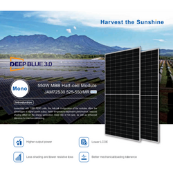 Panou Solar Fotovoltaic Monocristalin JA Solar 550W, Silver Frame, 2279x1134x35mm, IP68, 144celule [2X(12X6)]