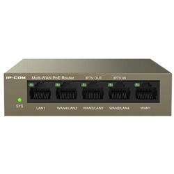 IP-COM 5 PORT CLOUD MANAGED POE ROUTER, M20-POE, Dimensiuni: 100*100* 26mm, Capacitate clienti: 150, NAT (Static IP) 940Mbps/930Mbps, NAT(DHCP)  941Mbps/932Mbps, NAT(PPPoE)  914Mbps/924Mbps, AP Management: 16, VLAN: 4, Procesor Dual core 1.0Ghz, RAM: 128M