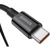 Cablu alimentare si date Baseus Superior, Fast Charging Data Cable pt. smartphone, USB Type-C la USB Type-C 100W, 1m, negru
