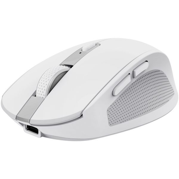 Mouse Trust Ozaa compact, rezolutie maxima 3200 DPI, interfata USB-A, USB-C, alb