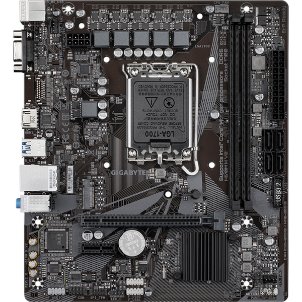 Placa de baza GIGABYTE H610M H V2 LGA1700, 2x DDR5, 1x PCIE x16 1x PCIE x1, 1x M.2, 1x D-Sub 1x HDMI, 4x SATA 6GB/s, mATX