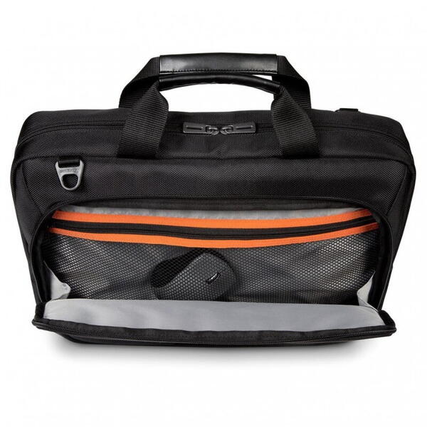 Geanta laptop Targus CitySmart, pentru laptopuri de 15.6" sau mai mici, material poliester, dimensiuni: 41 x 8 x 37 cm, dimensiune compartiment laptop: 38.7 x 2.5 x 26.5 cm, greutate 0.64 kg, negru