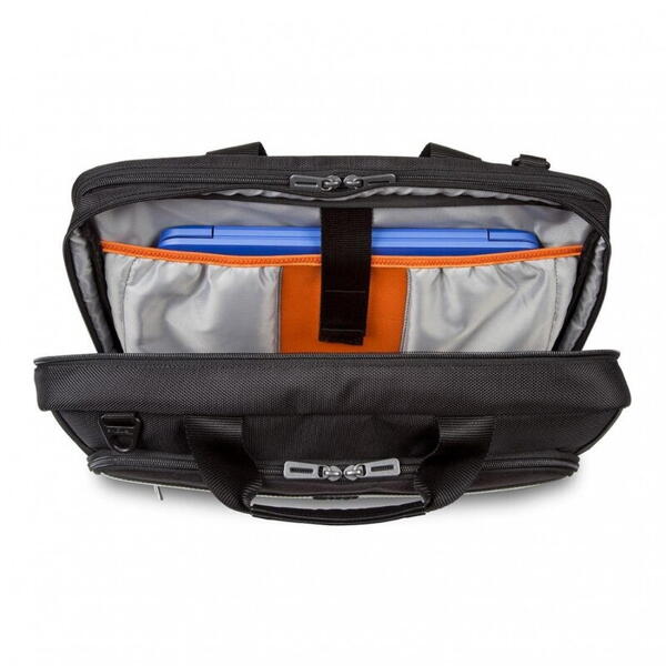 Geanta laptop Targus CitySmart, pentru laptopuri de 15.6" sau mai mici, material poliester, dimensiuni: 41 x 9 x 37 cm, dimensiune compartiment laptop: 38.7 x 2.5 x 26.5 cm, greutate 0.83 kg, negru
